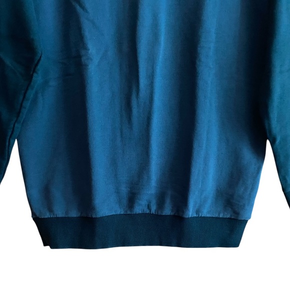 Knowledge Cotton Apparel Navy Blue Pullover 100% Cotton Sweater Size Large - Picture 3 of 7